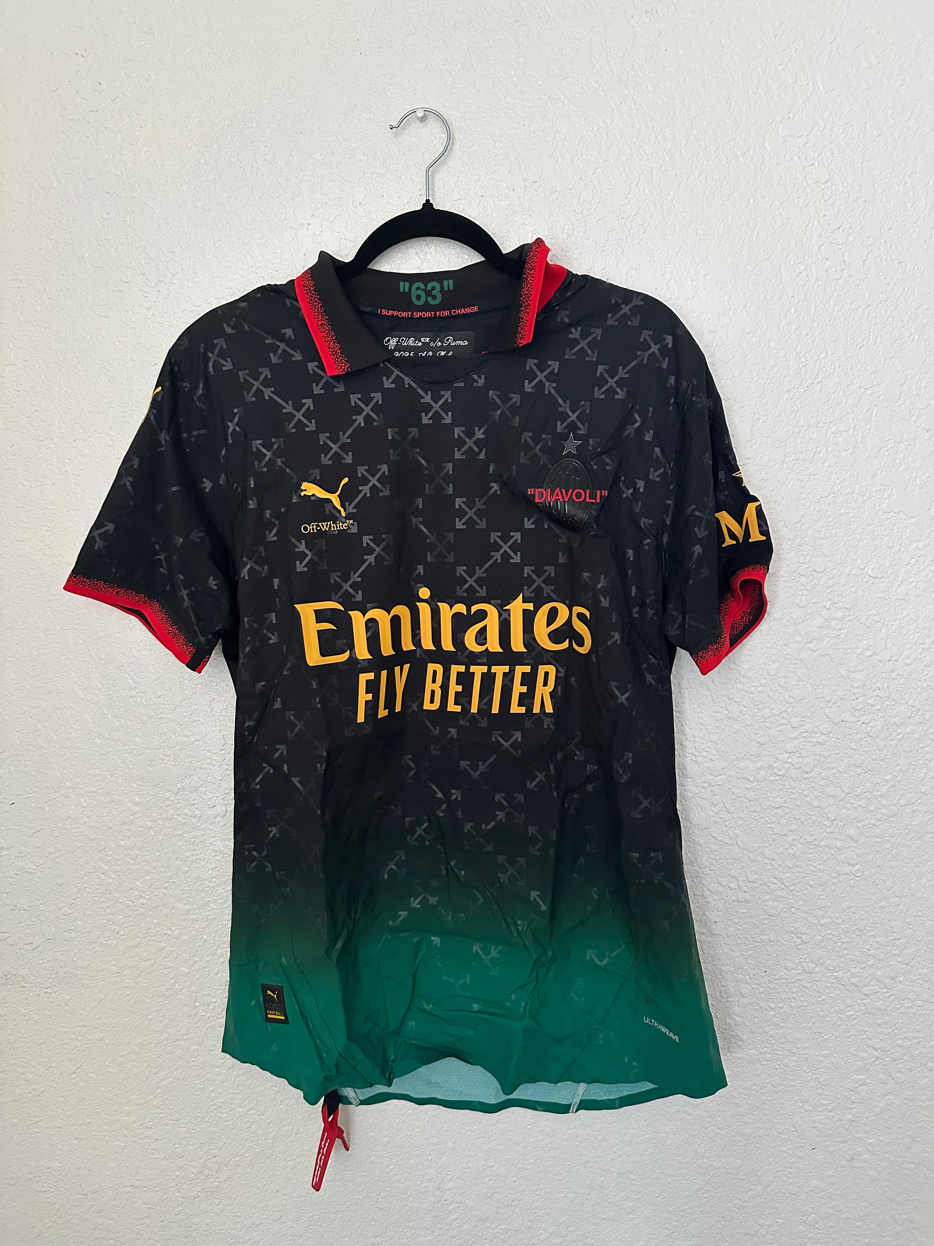 AC Milan x OFF-White 2024-2025 Home AUTHENTIC Jersey (L)