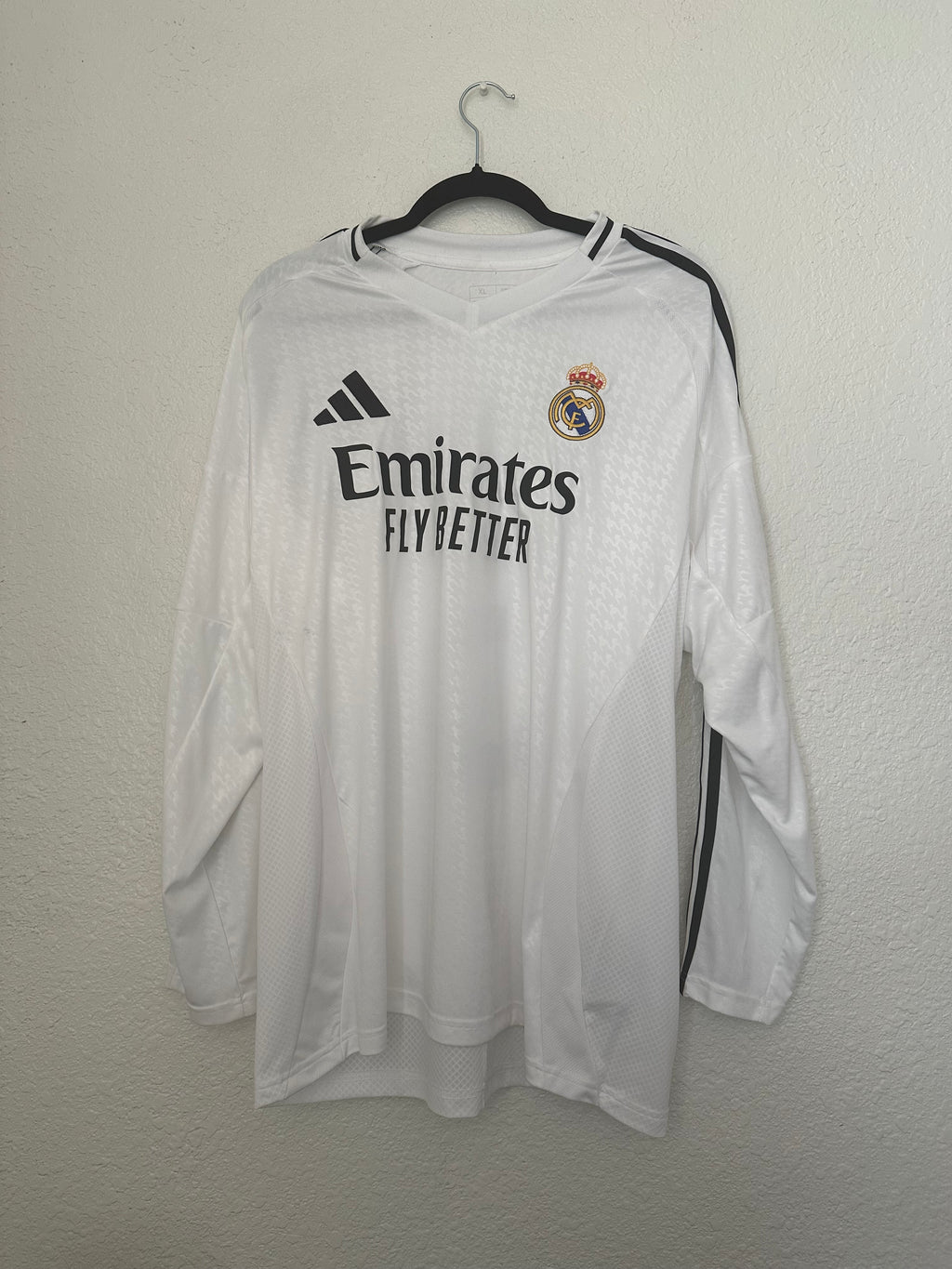 Real Madrid 2024-2025 Home L/S 'Jude Bellingham' Jersey (XL)
