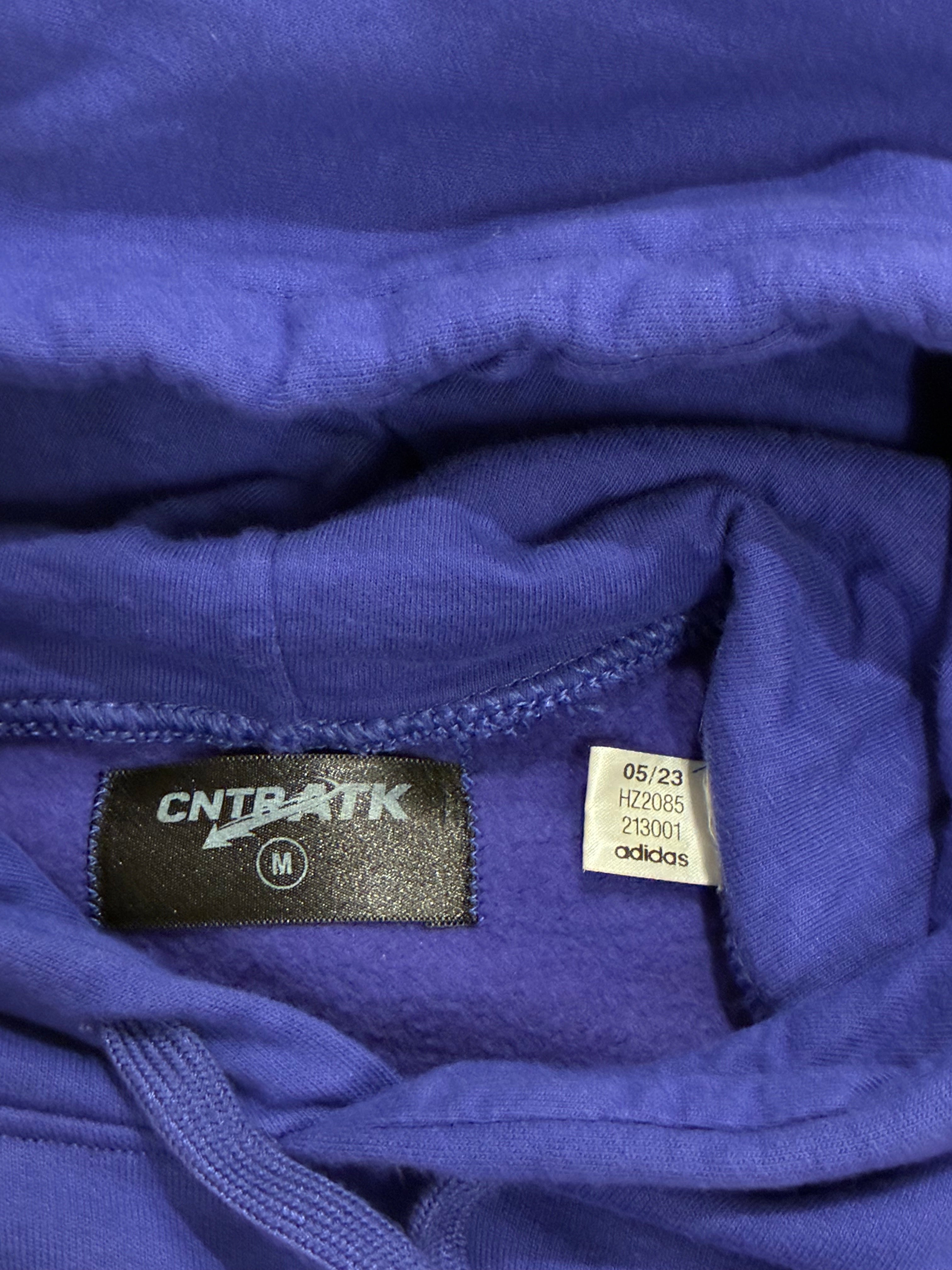 Purple Arsenal Gunners Inspired Streetwear Hoodie Jersey Custom Sewn Close Up Tag