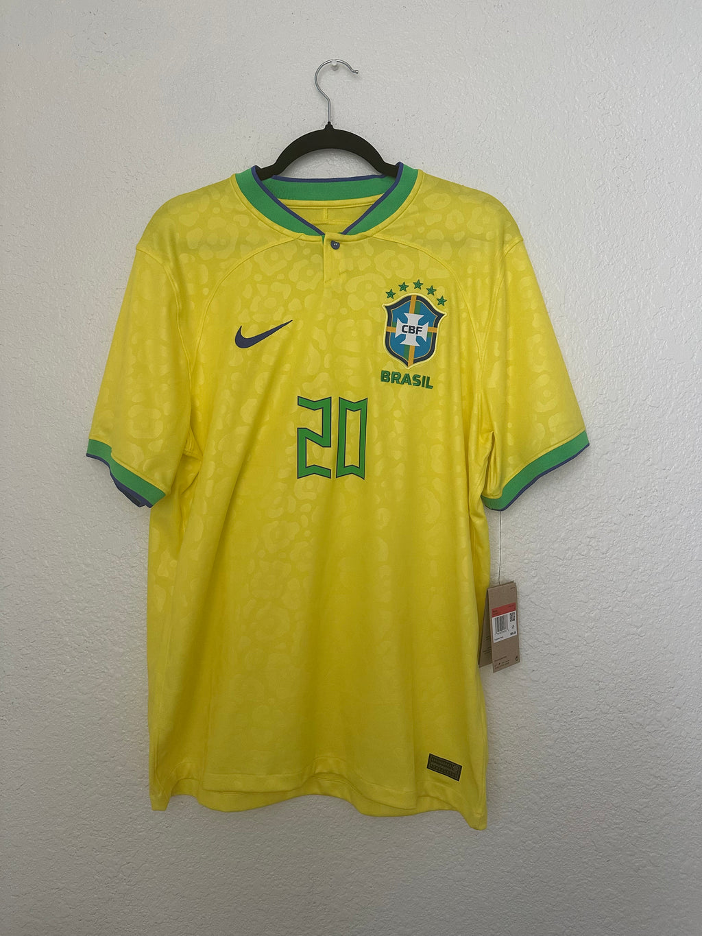 Brazil National Team Jersey Football Soccer Vini Jr 2022 Front