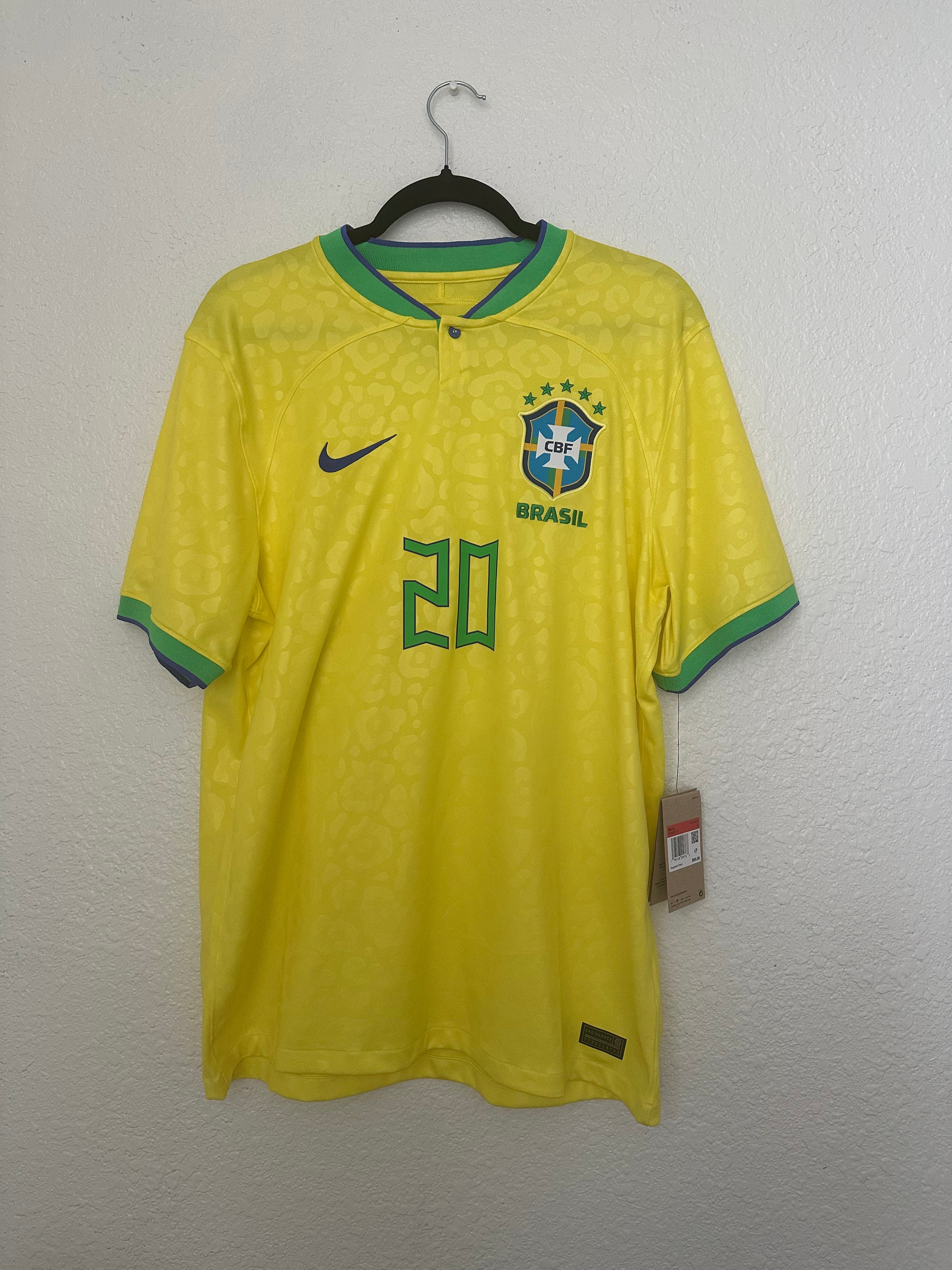 Brazil National Team Jersey Football Soccer Vini Jr 2022 Front
