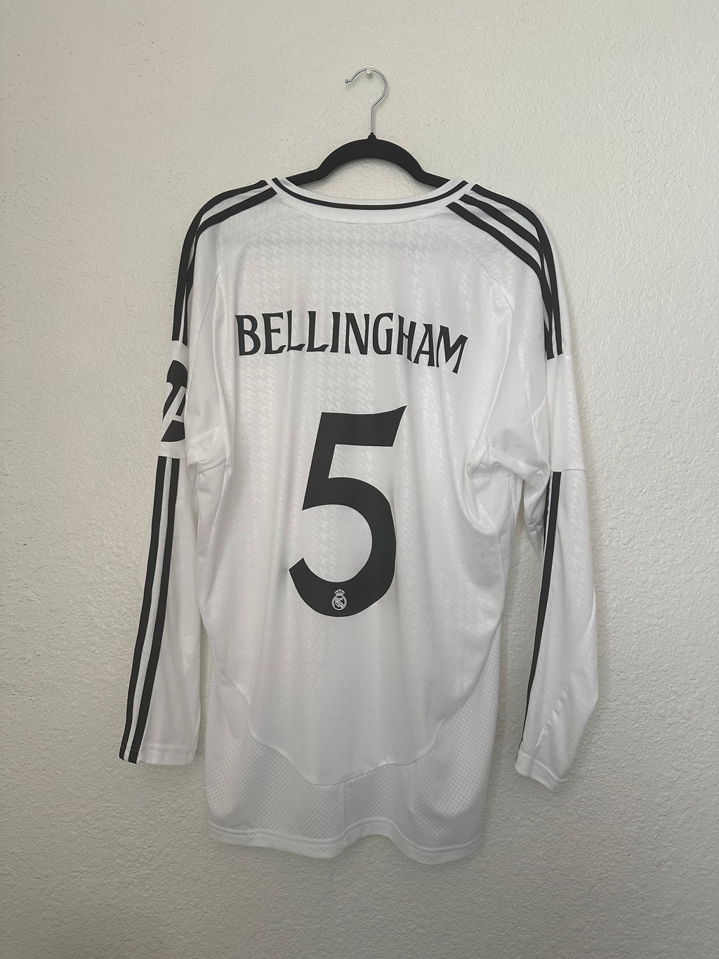 Real Madrid 2024-2025 Home L/S 'Jude Bellingham' Jersey (XL)